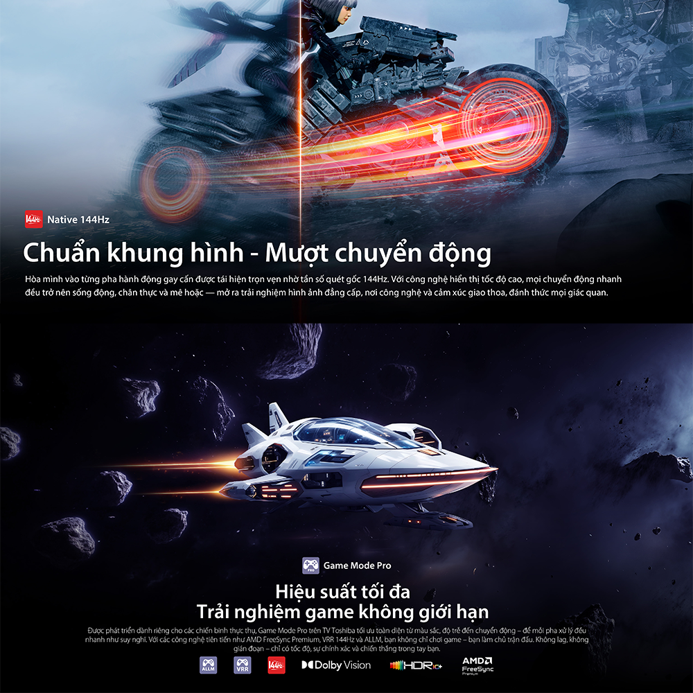 Smart Tivi Toshiba 55 inch QLED 55Z570RP, 144Hz Giao Hàng Toàn Quốc, Bảo Hành 24 Tháng, Hàng Chính Hãng