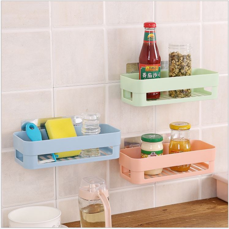 Combo 3 kệ nhà tắm dính tường chắc chắn tiện dụng - giao màu ngẫu nhiên