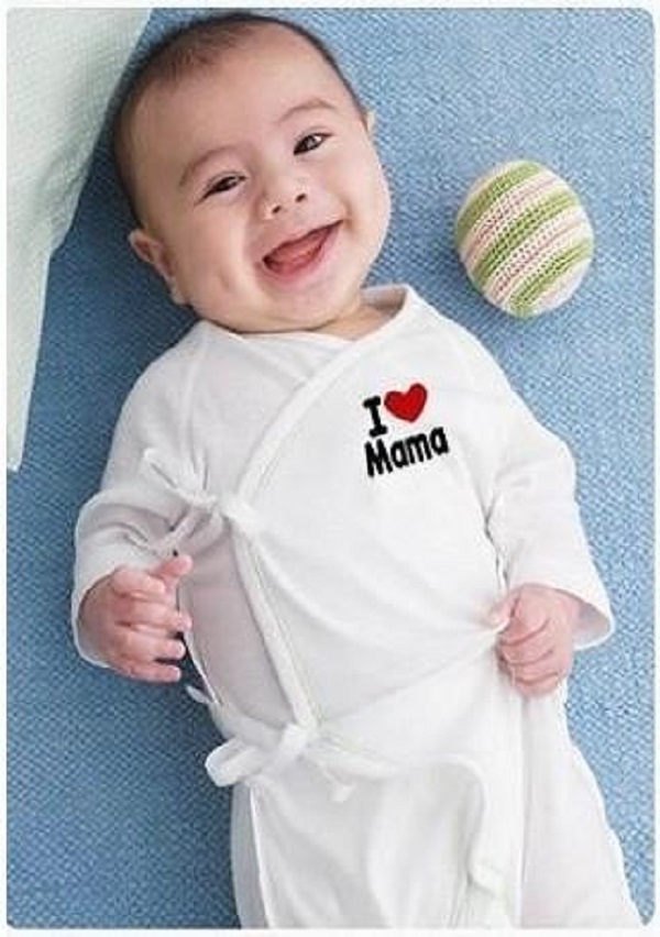 Bộ 2 Áo Liền Quần Vải Xô Love Mama Love Papa Tặng Decal Đo Chiều Cao