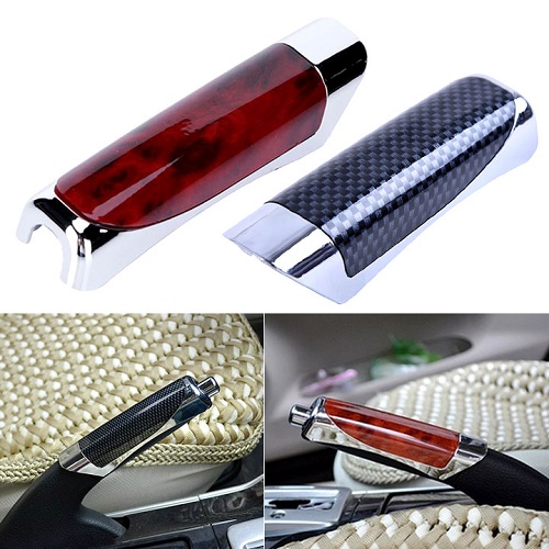 Bọc Cần Phanh Tay Xe Hơi Vân Gỗ, Carbon - Cao Cấp, Sang Trọng
