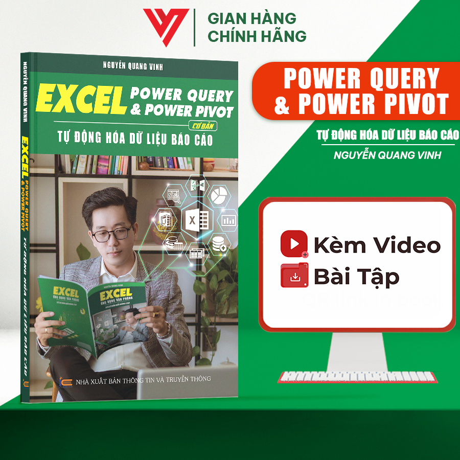 Sách Excel Power Query Và Power Pivot Tự Động Hóa Dữ Liệu Báo Cáo Cơ Bản ĐÀO TẠO TIN HỌC Có Kèm Video Khóa Học