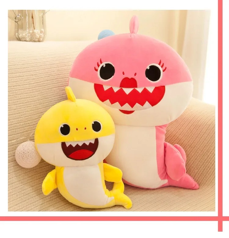 Thú nhồi bông cá mập baby shark đáng yêu - Size 30cm - Quà tặng gấu cá mập baby shark nhồi bông dễ thương - Gối ôm mềm mịn cho bé