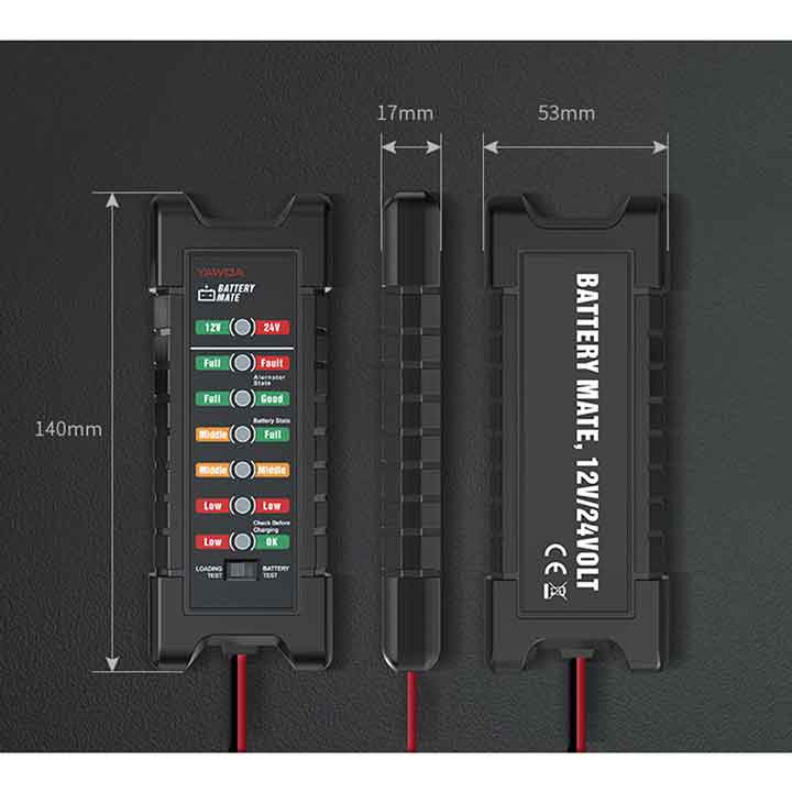 Thiết Bị Đo Kiểm Tra Dung Lượng Pin Ác Quy Ô Tô 12/24V Chất Lượng Cao