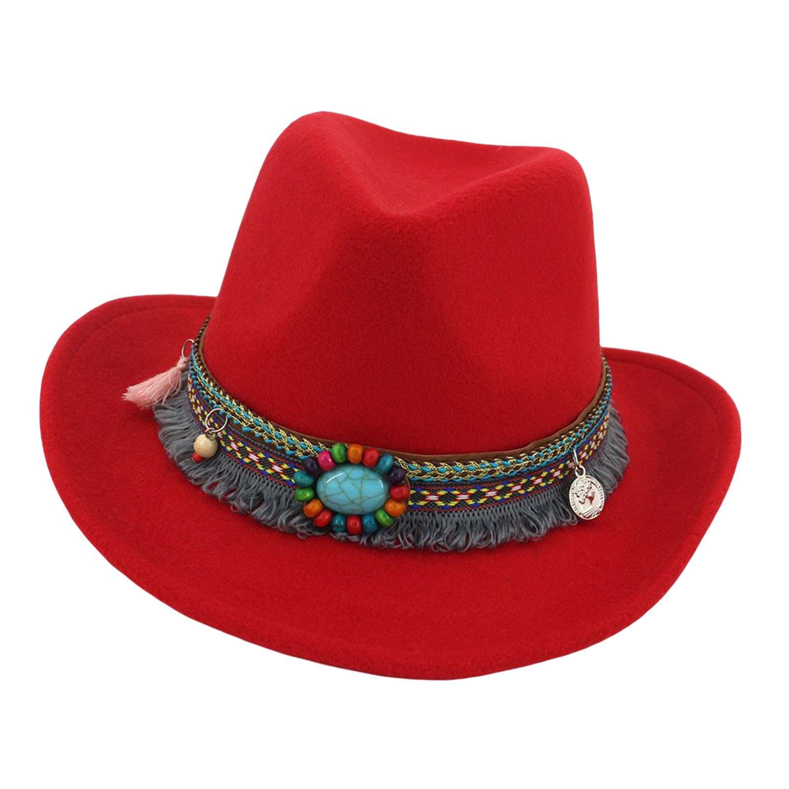 Casual Unisex Adult Cowboy Hat Fedoras Caps Sun Hat Jazz Top Hat Costume for Beach