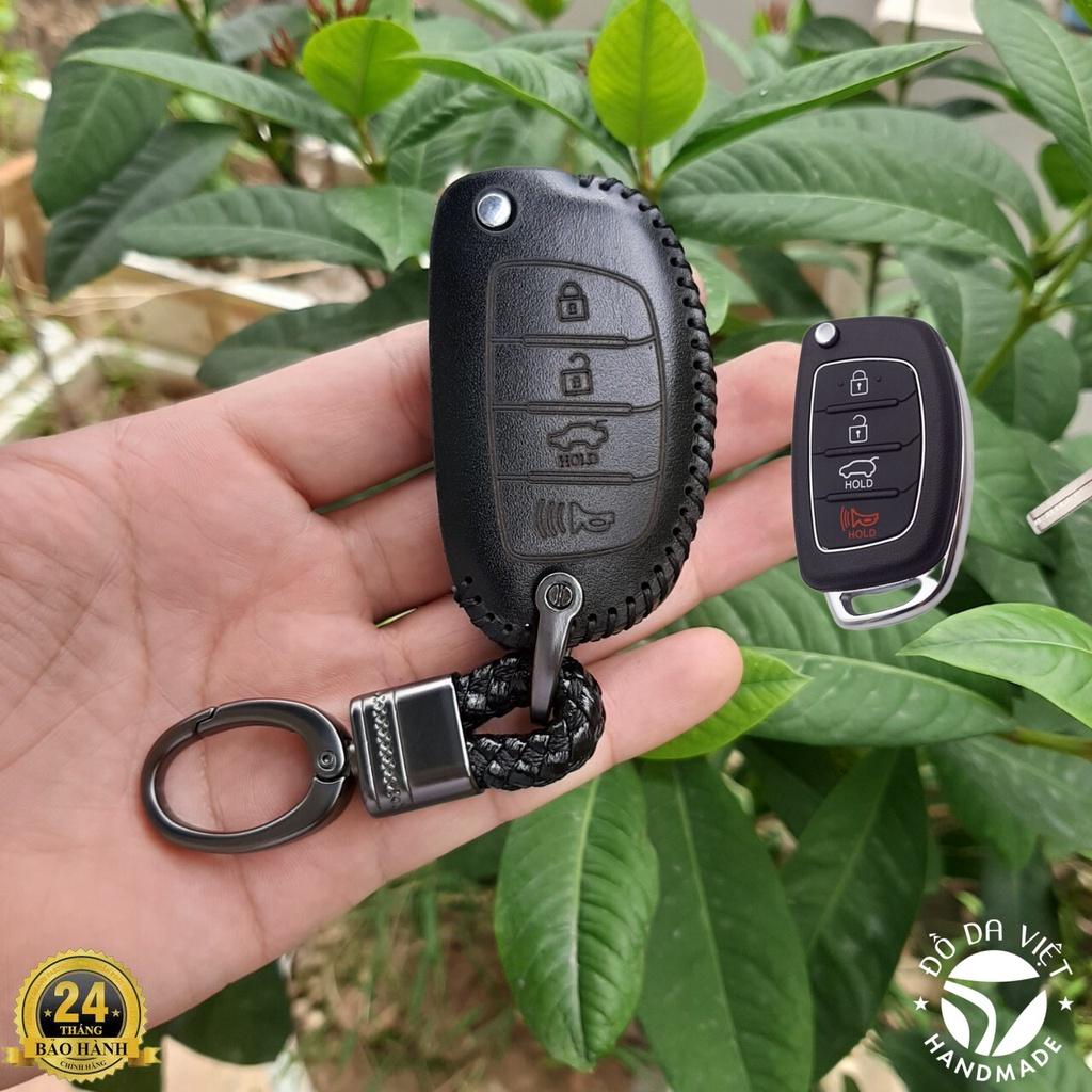 Bao da Chìa Khóa Gập 4 Nút Cho Hyundai Tucson Sonata, như hình