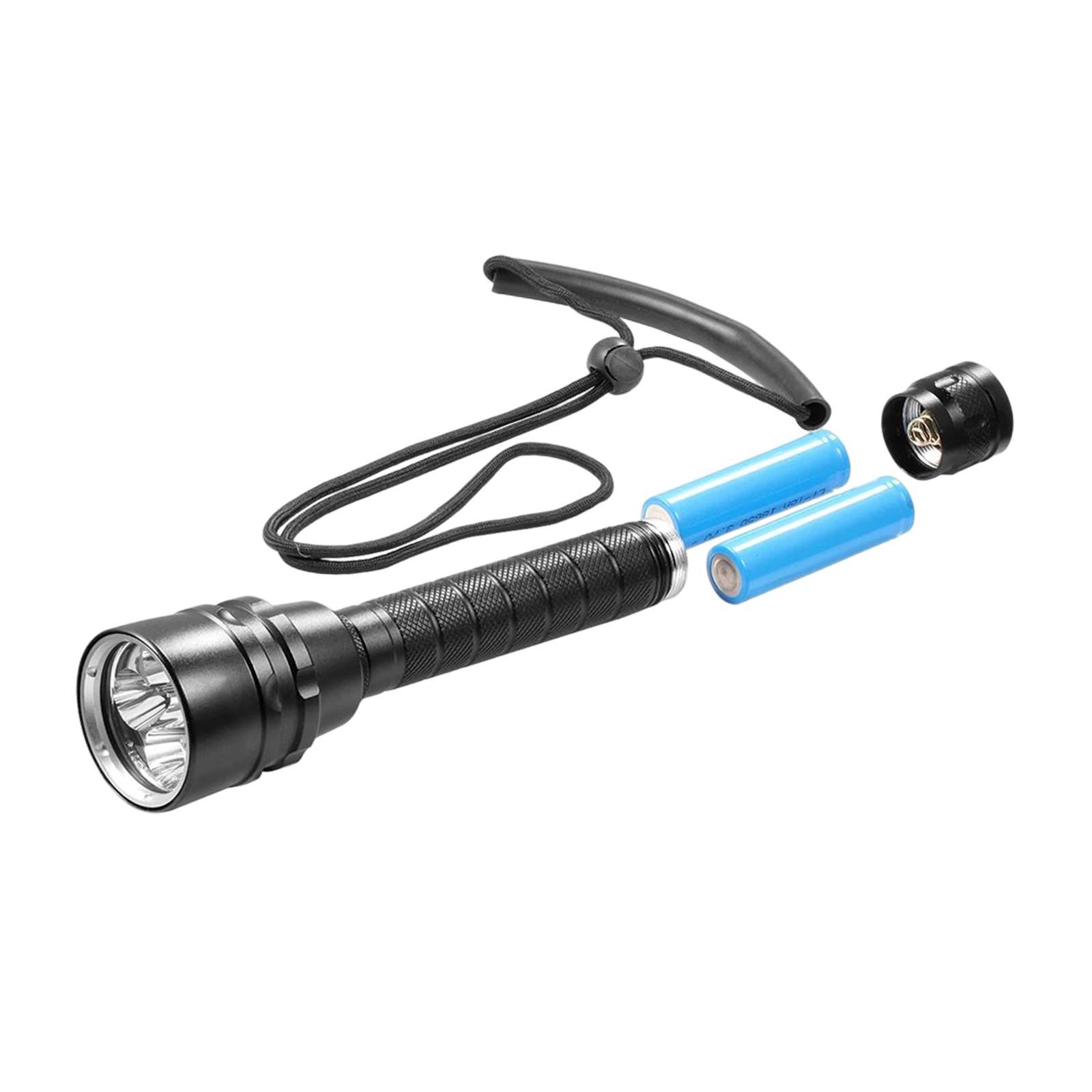 Scuba Diving Flashlight Handheld Dive Light Aluminum Alloy Torch for Outdoor