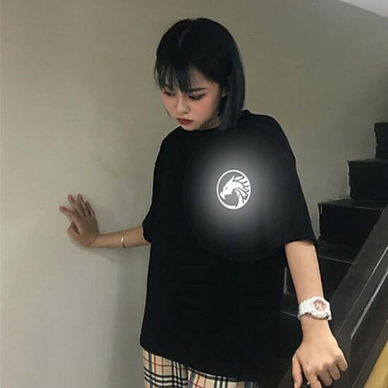 Áo Thun Phản Quang Nam- Nữ In hình RỒNG 3 ĐẦU , áo chất, đi đêm, đi phượt bao ngầu, nhìn đã mắt