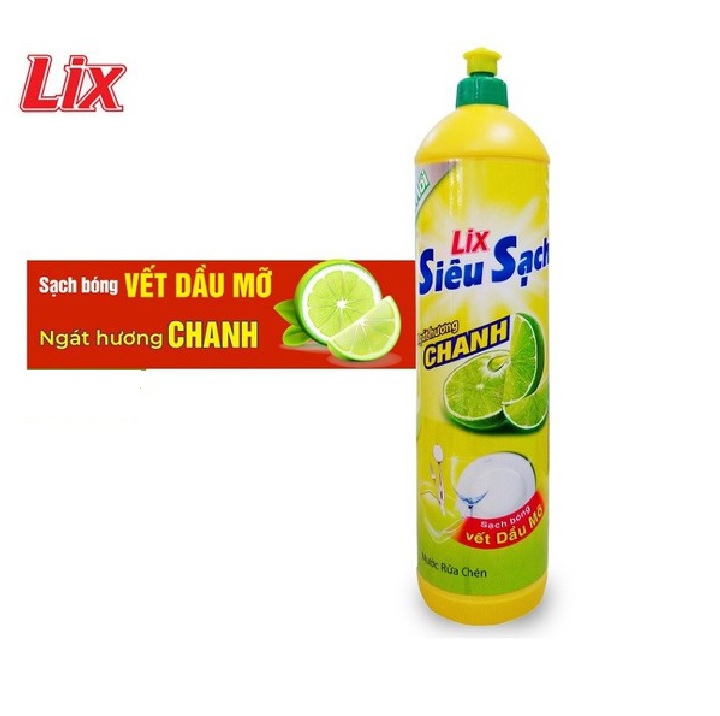 Nước rửa chén siêu sạch chanh 750gr NS750 sạch bóng vết dầu mỡ