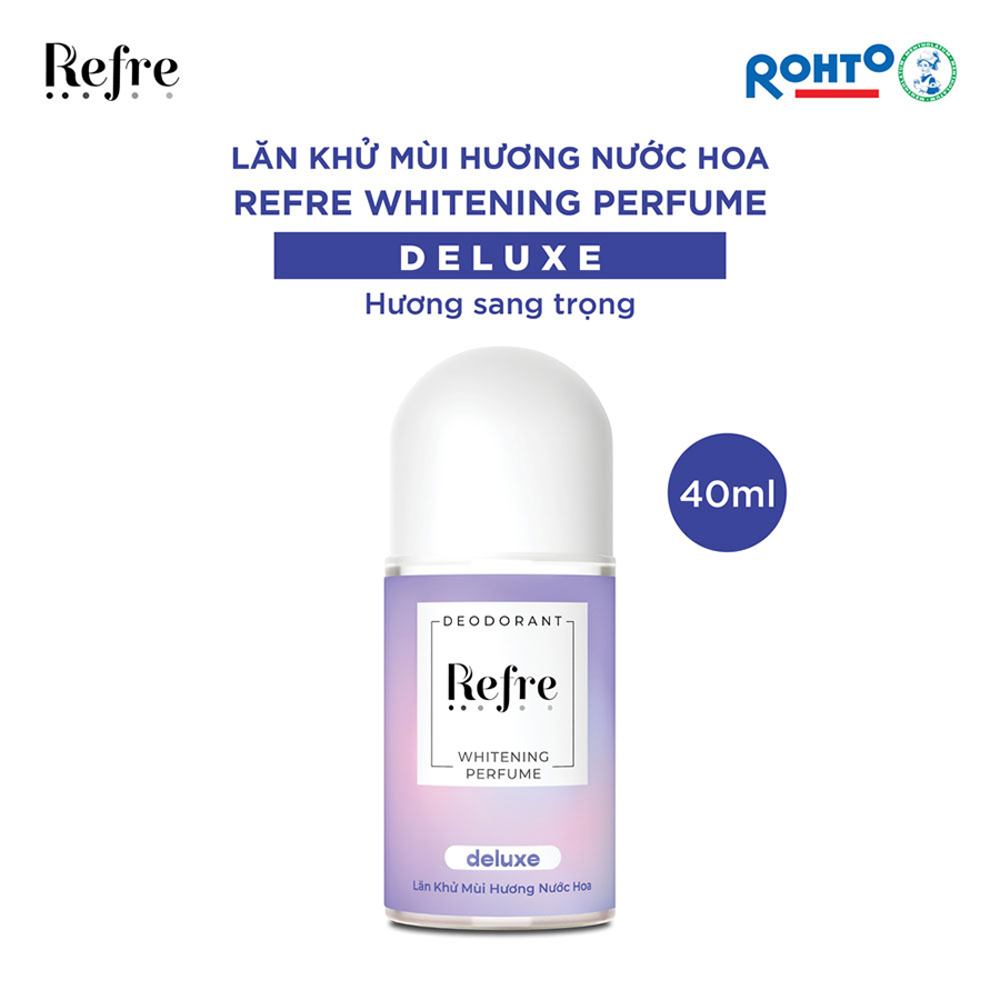 Lăn Khử Mùi Dưỡng Trắng Hương Nước Hoa Refre Whitening Deluxe Hương Sang Trọng (40ml)