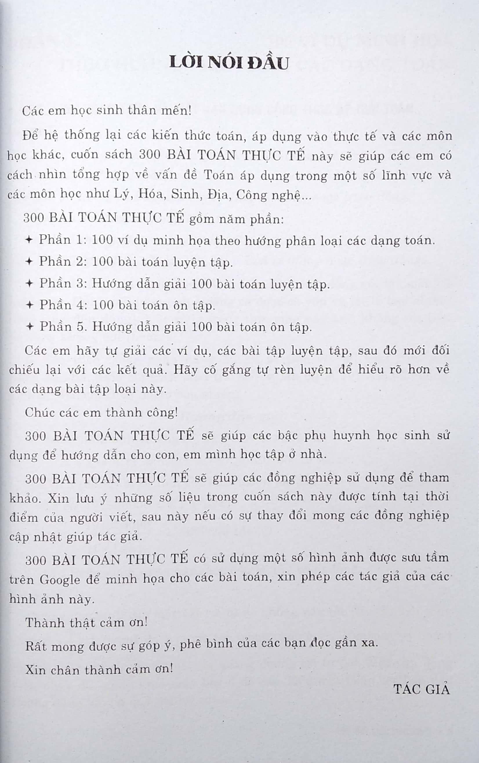 300 Bài Toán Thực Tế 9