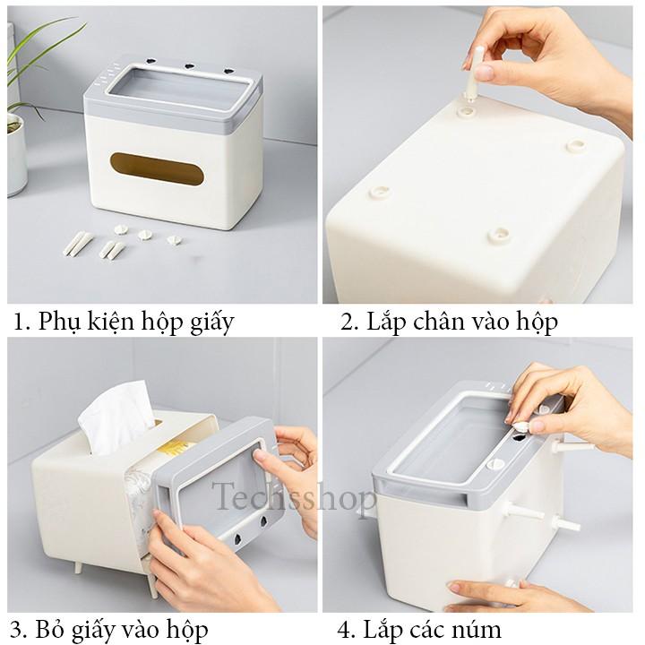 Hộp Đựng Giấy Hình Tivi Xinh Xắn Độc Đáo Cho Khe Để Điện Thoại - Khay Đựng Giấy Ăn - Hộp Đựng Điện Thoại Di Động