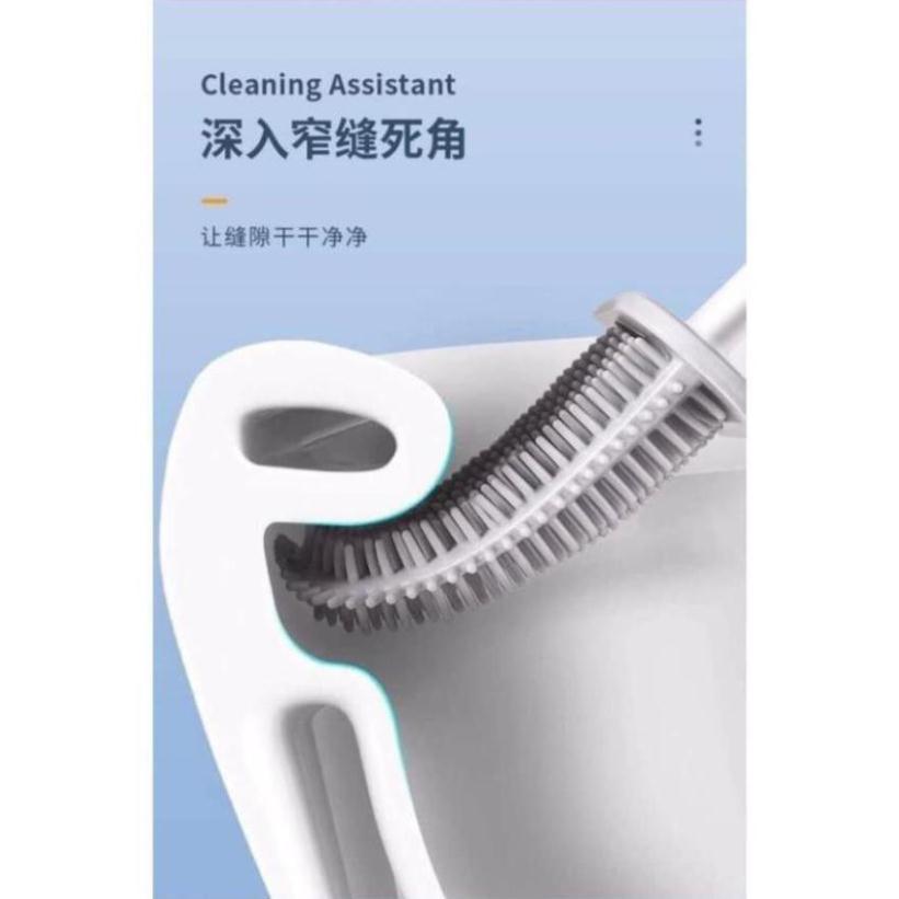 Chổi Cọ Nhà Vệ Sinh, Cây Cọ Toilet Bồn Cầu Bằng SiliCon Có Giá Đựng Dán Tường