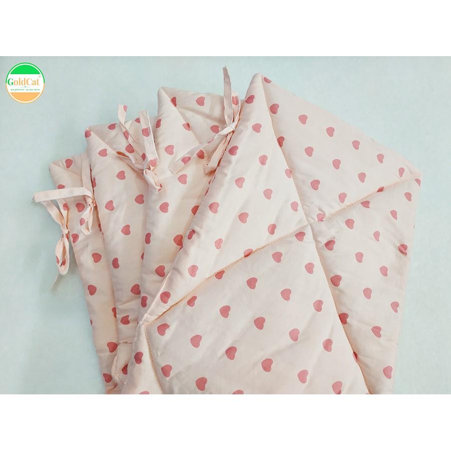 Bộ quây cũi cho bé Goldcat thiết kế 4 tấm thông minh, chất liệu cotton trần bông êm ái, sử dụng cho mọi loại cũi.