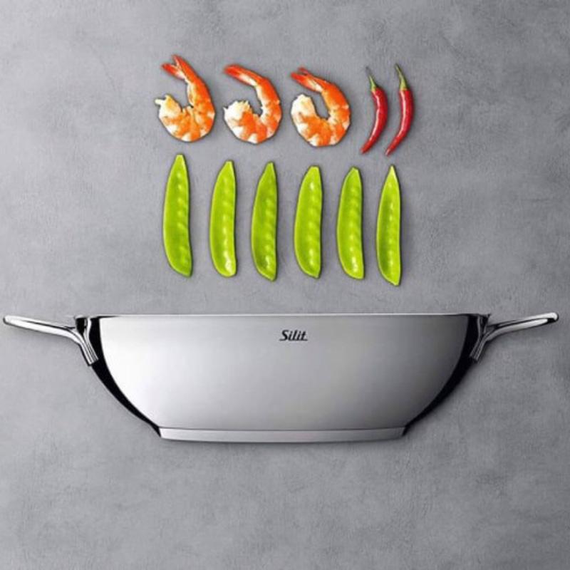 Chảo 2 Quai Sâu Lòng Silit Work 32cm, Chảo Chiên, Xào Chất Liệu Thép Không Gỉ, Dẫn Nhiệt Nhanh, Dùng Cho Mọi Loại Bếp