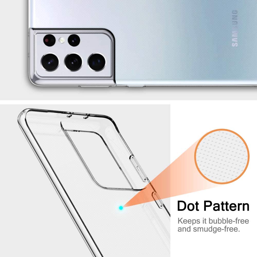 Ốp lưng silicon dẻo cho Samsung Galaxy S21 Ultra hiệu Ultra Thin mỏng 0.6mm độ trong tuyệt đối chống trầy xước - Hàng nhập khẩu