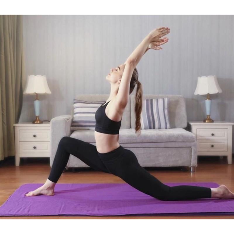 Khăn tập yoga cao su non ( tặng túi) hàng dày 400g