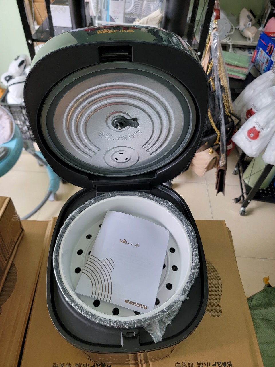 Nồi cơm đa năng BH 12 THÁNG Nồi cơm điện Bear dung tích 5L nấu cơm, cháo, hầm canh hẹn giờ cực tiện lợi-Hàng chính hãng