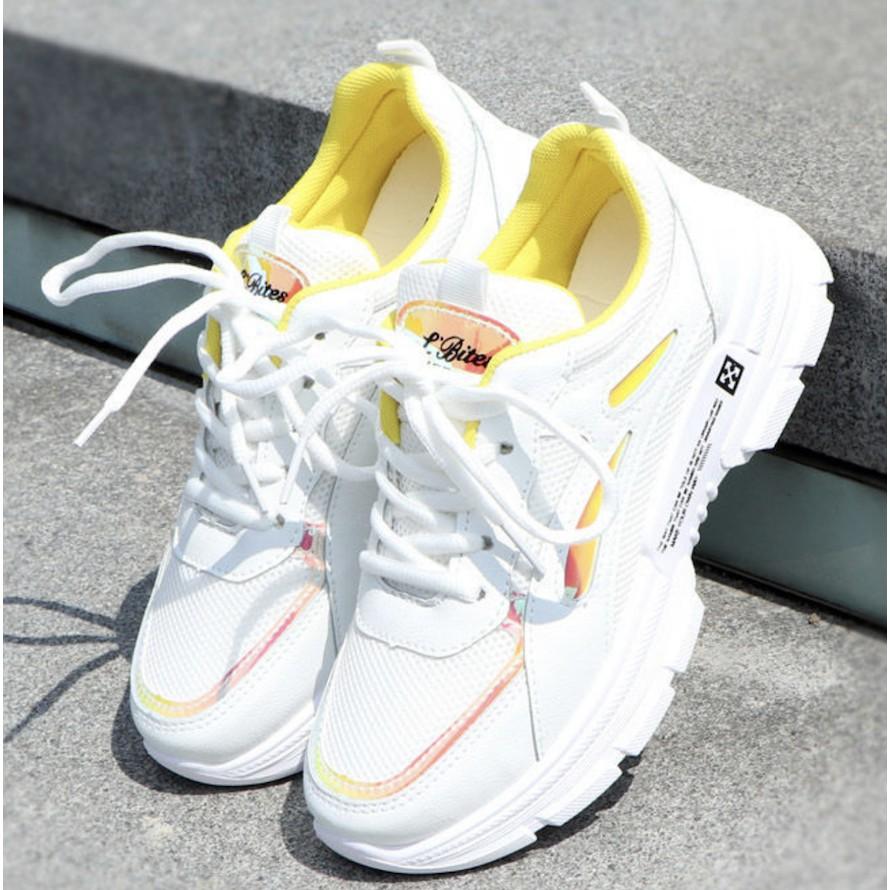 Giày thể thao nữ Phản quang, Clunky Sneaker, Phong cách Hàn Quốc mẫu mới 3 màu có sẵn AK SPORT