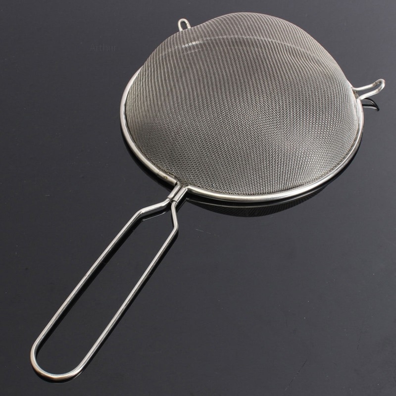 Ray lọc tròn inox có tai gác ,Loại 19 cm và 25 cm - Lọc bột cháo, nước ép, thức ăn dặm cho bé