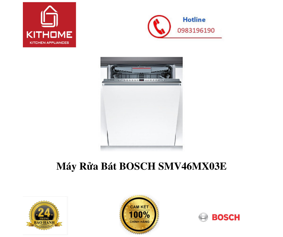 Máy Rửa Bát BOSCH SMV46MX03E - Hàng Chính Hãng