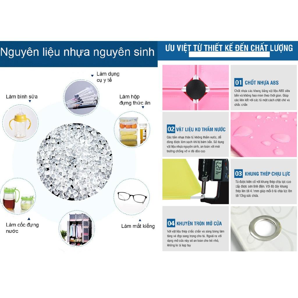 Kệ Nhựa Đa Năng Chia Ngăn Tủ 6 Ô Lớn Màu Trắng, Kiểu 2x3 - Bảo hành 1 năm