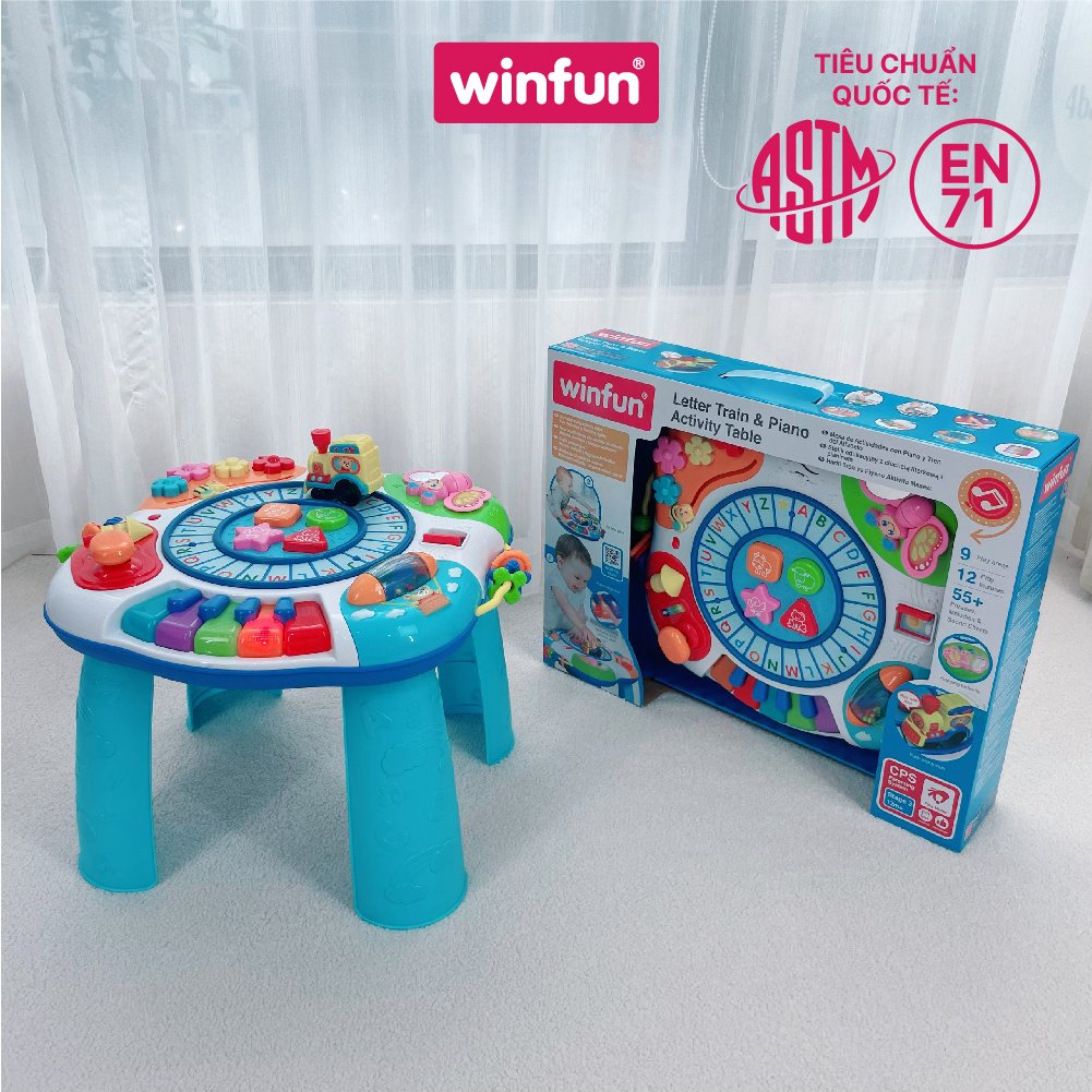 Bàn nhạc đồ chơi tập đứng cho bé học chữ có nhạc bằng nhựa 0801 hiệu Winfun giúp bé vừa chơi vừa học, phát triển kỹ năng