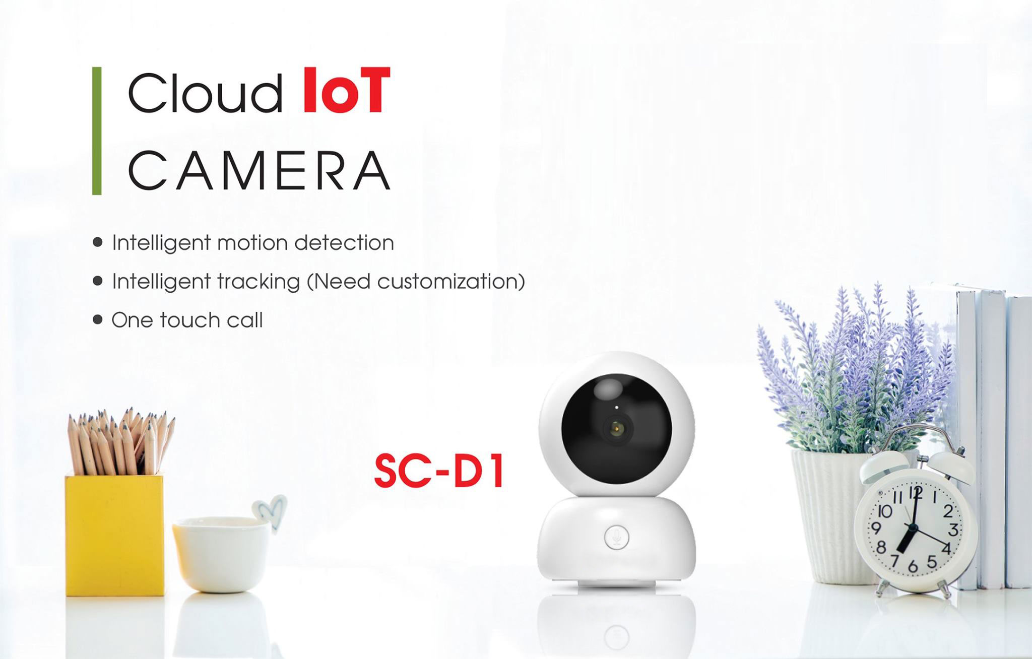 Camera SC-D1 IoT thông minh có tính năng phát hiện, lọc và theo dõi người, hồng ngoại 10m, đàm thoại 2 chiều