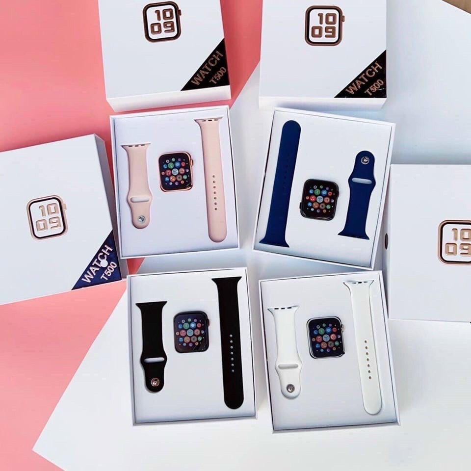 Đồng hồ thông minh Smart watch T500 Seri 6 full box, thay hình nền tùy ý, nghe gọi, nghe nhạc