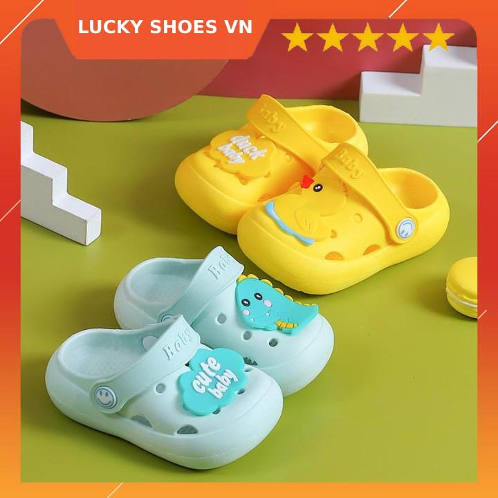 Dép sục trẻ em cho bé trai bé gái từ 1-5 tuổi hình thú ngộ nghĩnh đi siêu êm LUCKY SHOES VN - H000006 - 4 Tất 0-3 tuổi