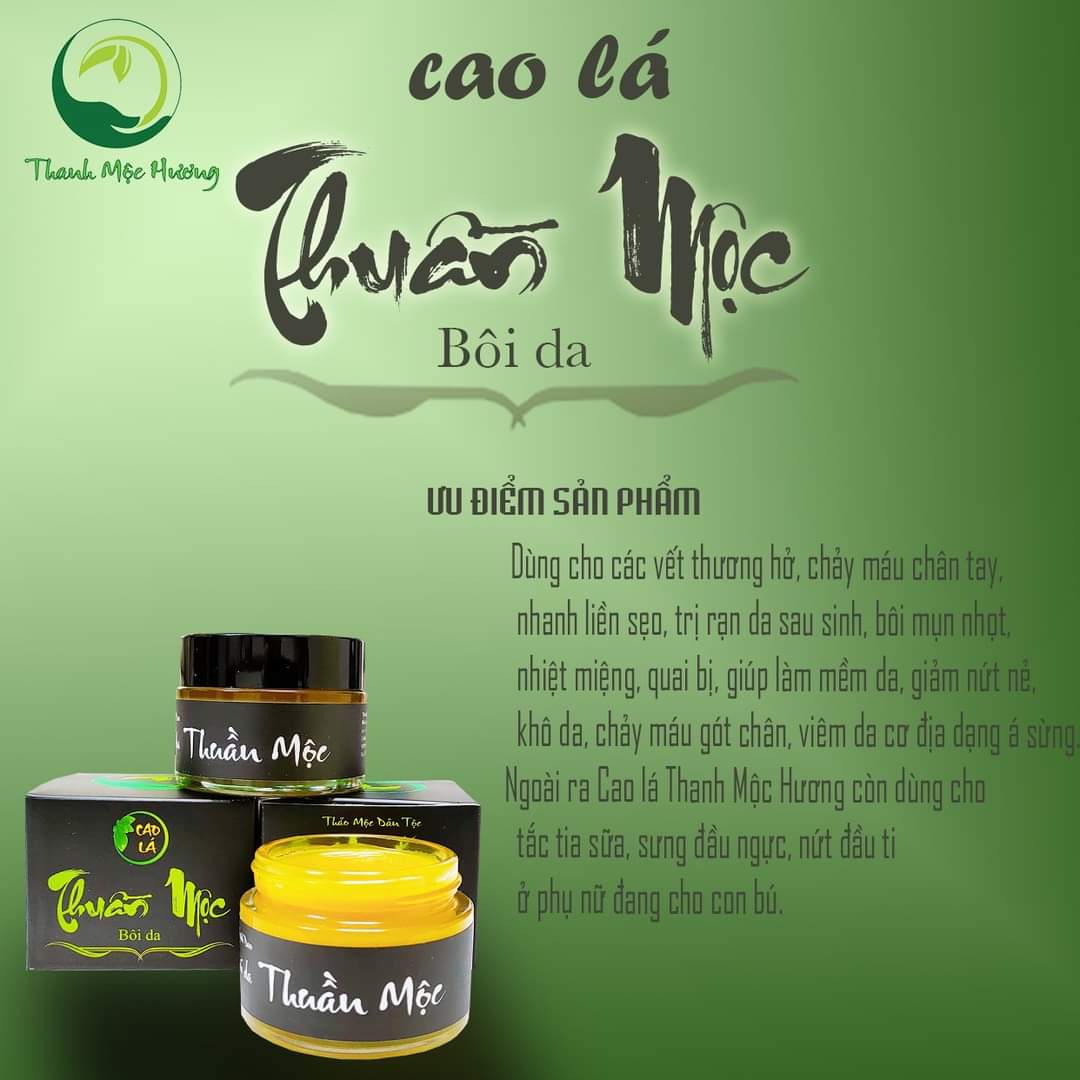 Combo kem bôi da thuần mộc &amp; cao lá trị rạn nứt nẻ da Thanh Mộc Hương 50g