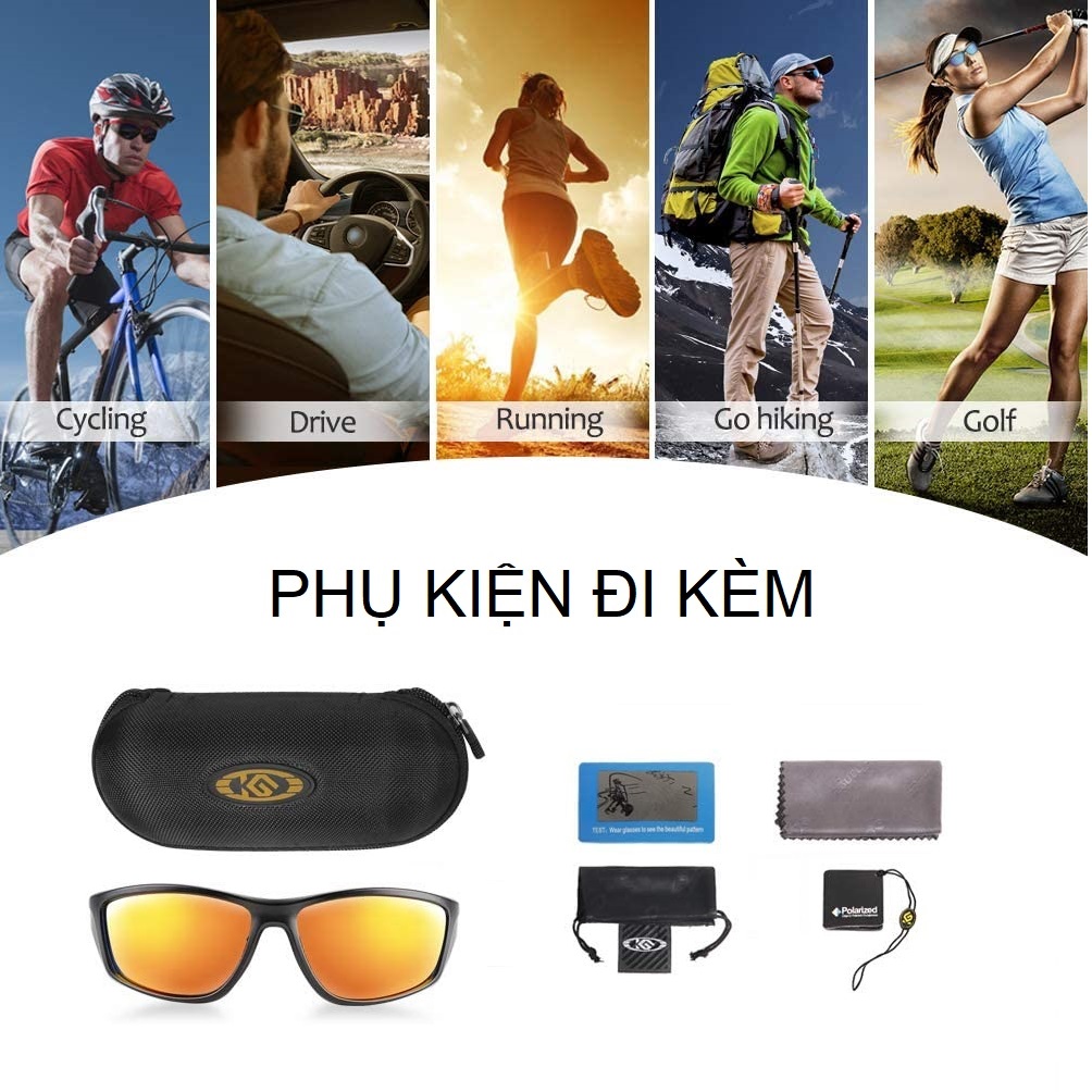 Kính mát thể thao nam nữ phân cực Anasi IG97- Kính râm chống tia cực tím| UV400 | Siêu nhẹ | Chạy xe, đi phượt