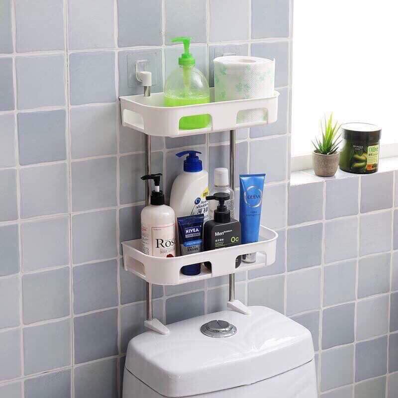 Giá vệ sinh 2 tầng - Kệ để đồ vệ sinh sau bồn cầu toilet