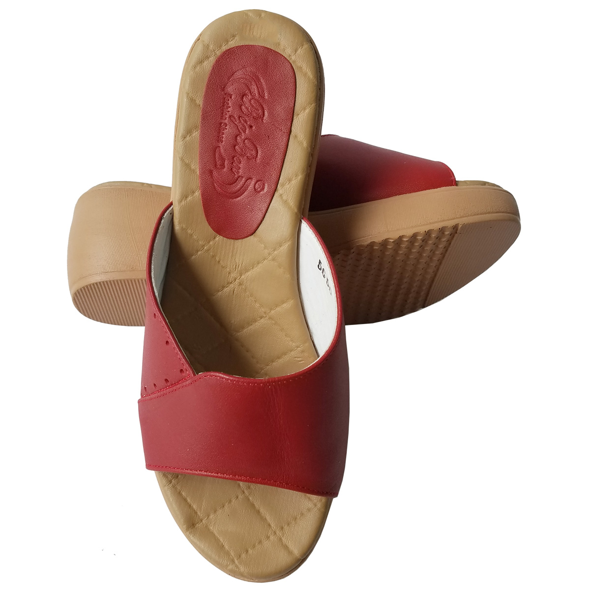 Dép Đế Xuồng Nữ BIGBEN Da Bò Thật Cao 5 Phân DX59