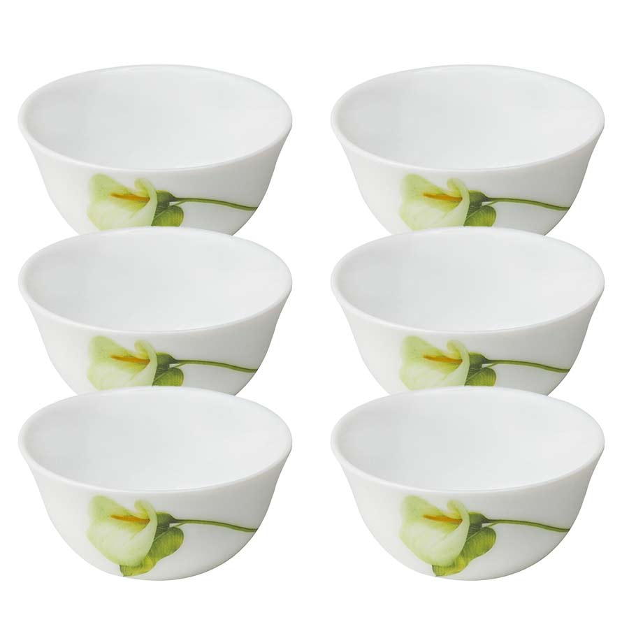 Bộ 6 Chén Chấm Thủy Tinh 100 La Opala Diva Ivory I.B LAPB100IB