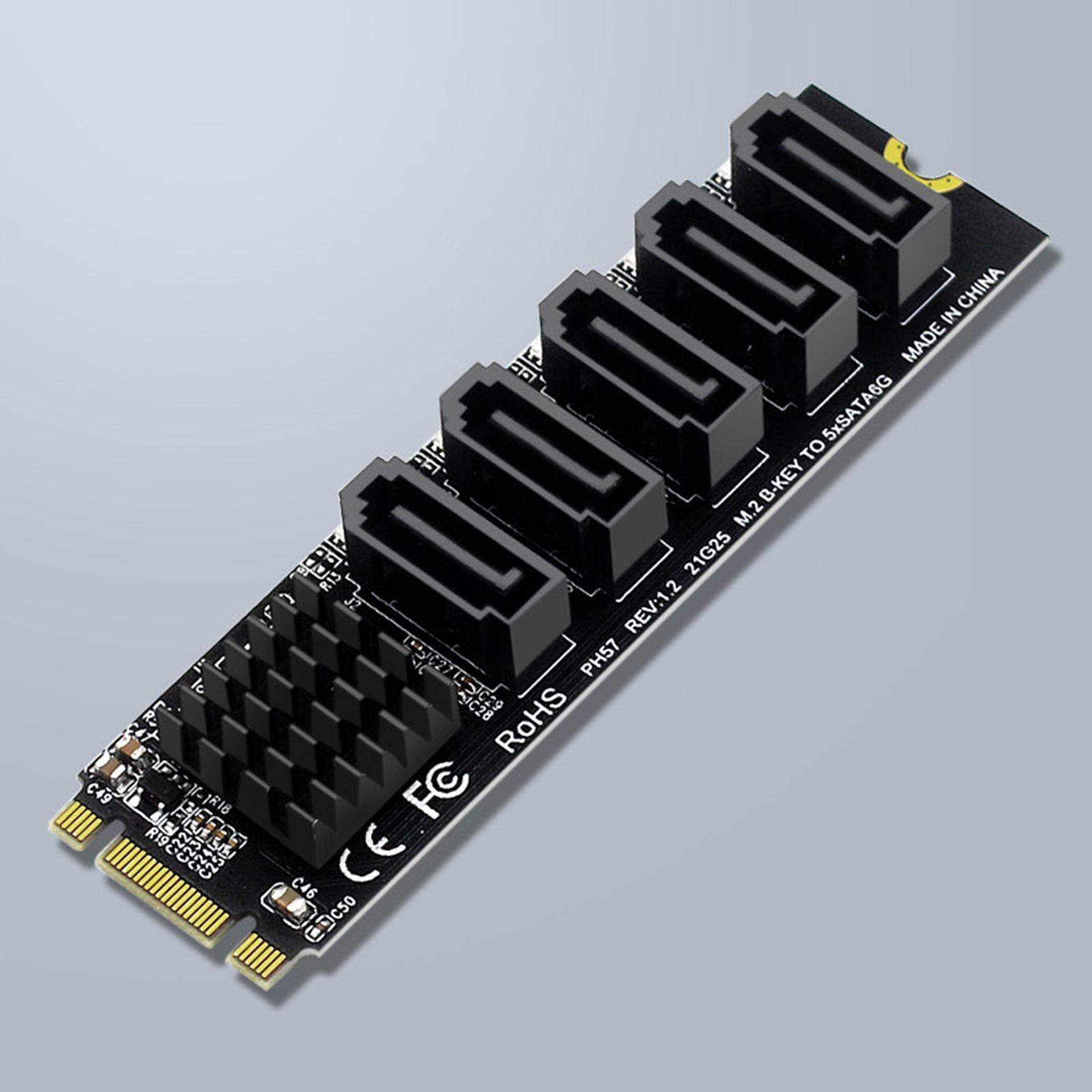 Expansion Card 3 6Gbps 5 Port Support HDD Internal .2