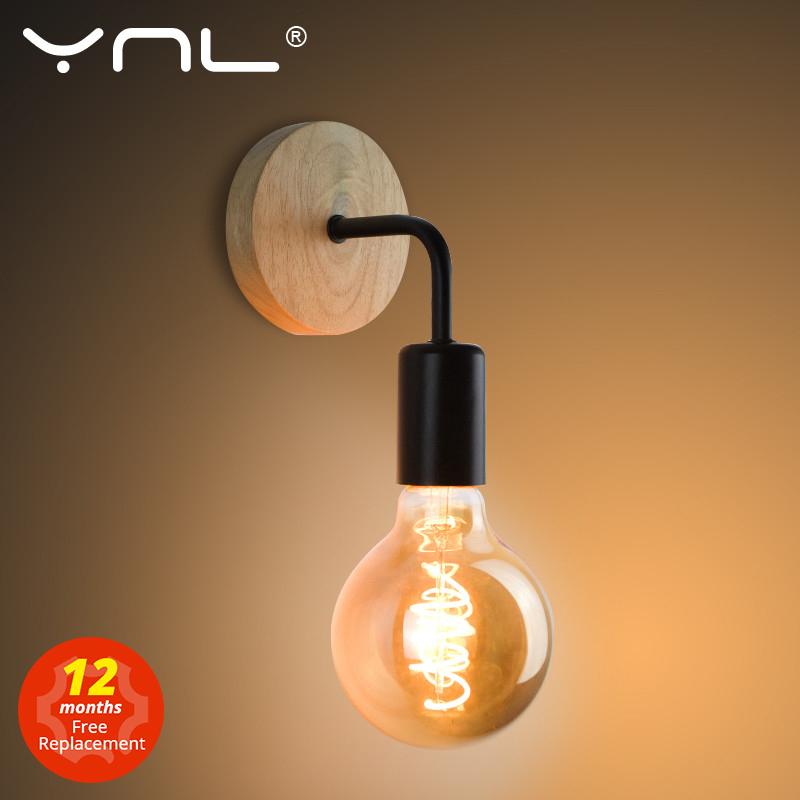 Đèn tường gỗ Vintage Sconce Wall Lightture