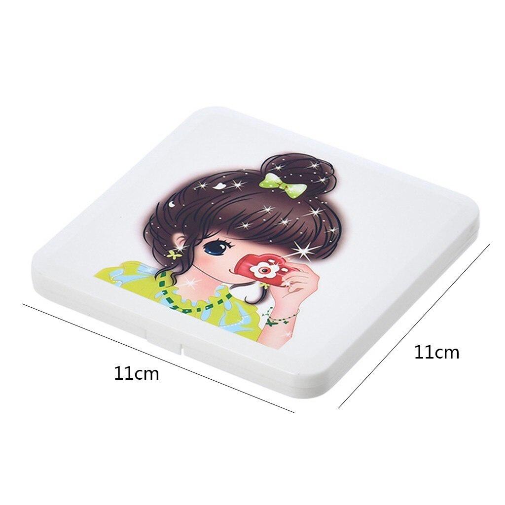 1PC Cute Printed Waterproof Flip Cover Mask Case Disposable Face Mask Storage Case Portable Folder Box Anti-moisture Mask Holder