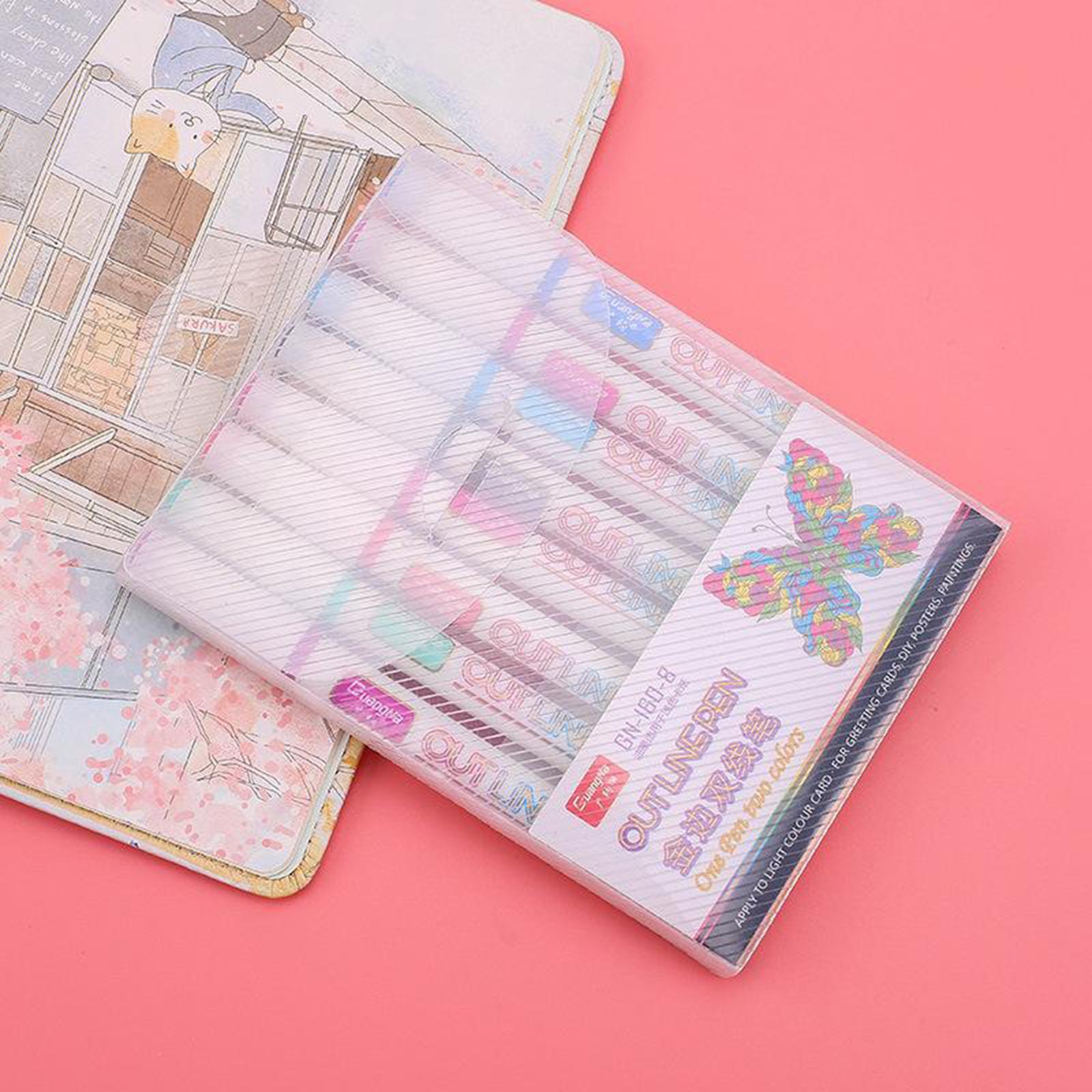 0.7mm Double Line Outline Pen Marker for Painting Painting Accs