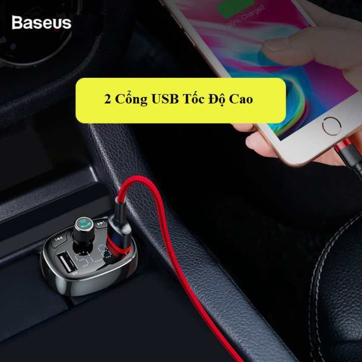 Tẩu nghe nhạc trên ô tô nhãn hiệu Baseus CCALL-TM01