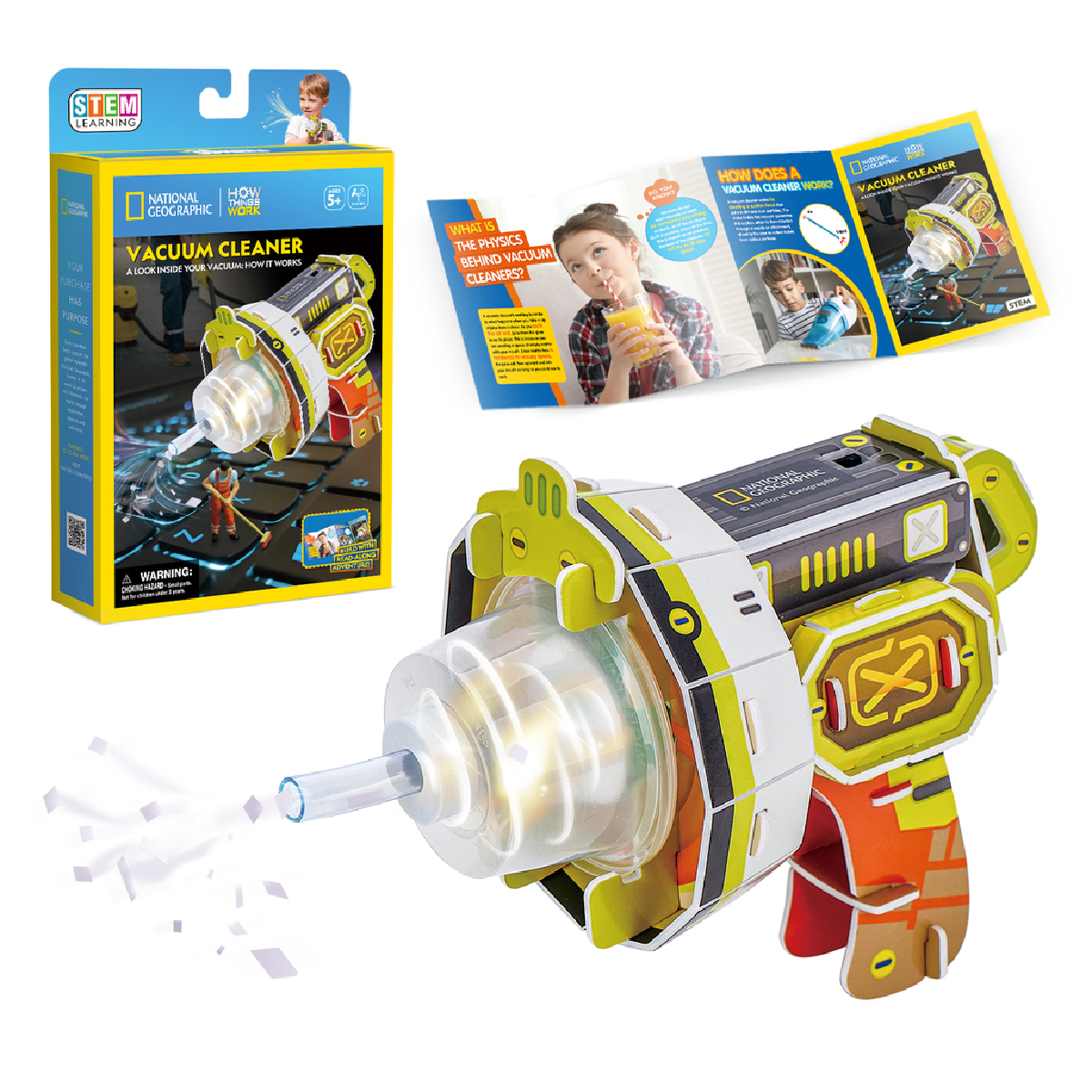 Đồ Chơi Lắp Ráp Máy Hút Bụi Chạy Pin Tự Chế Nat Geo STEAM DS1118h