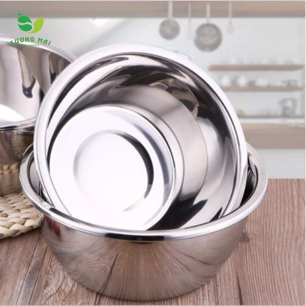 Bộ Chậu Đa Năng SƯƠNG MAI Chất Liệu Inox Siêu Dày Nhiều Kích Thước SM00288