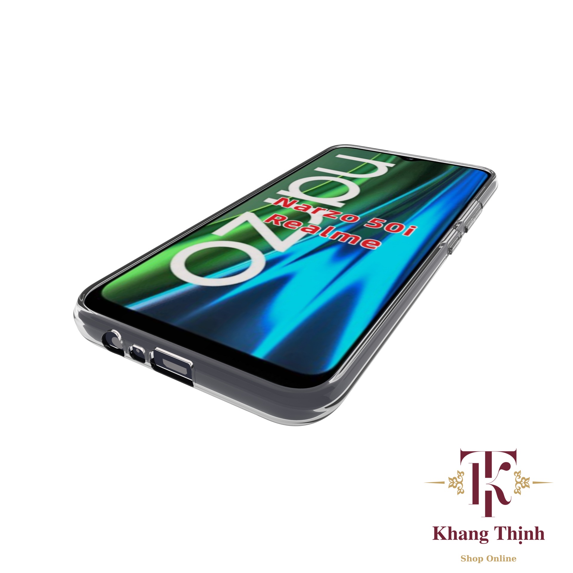 Ốp lưng dành cho Realme Narzo 50i silicon dẻo trong suốt cao cấp A+