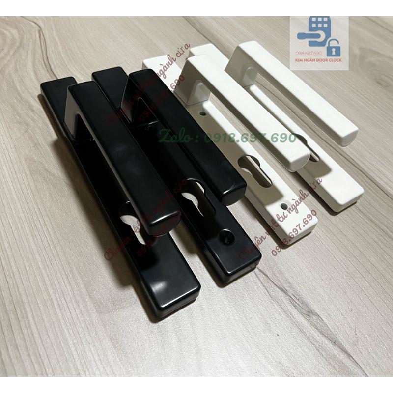 Tay khóa cửa đi Xingfa trắng / đen cao cấp tặng kèm vít bắt