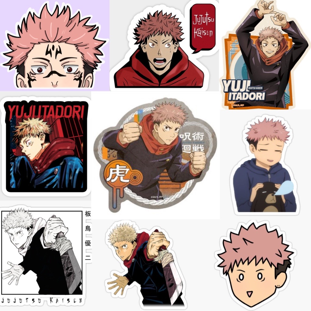 Ảnh Sticker Yuri Itadori JuJutsu Kaisen 30-60 ảnh ép lụa khác nhau/Hình dán decal Yuri Itadori