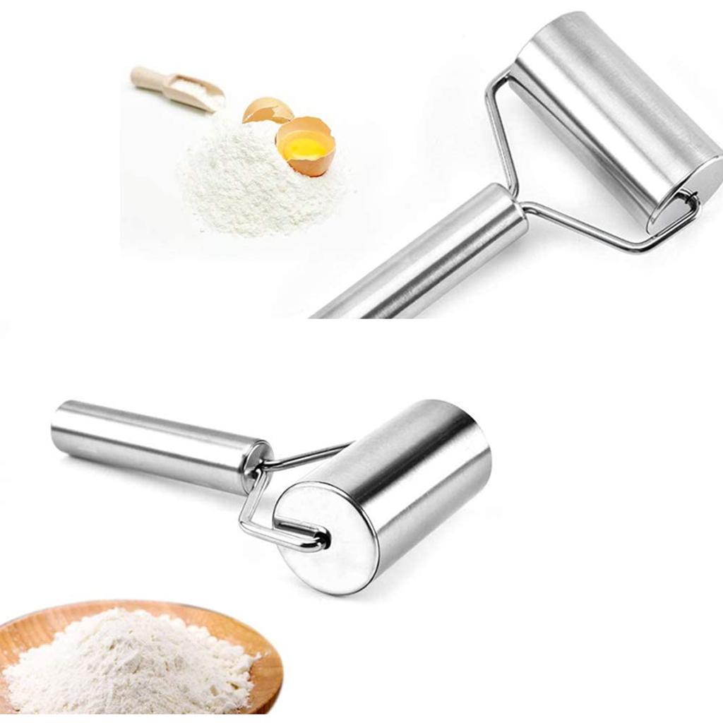 Smooth Stainless Steel Rolling Pin Pastry and Pizza Baker Roller Metal Kitchen Utensils Great for Baking , Pizza, Pie, Pastries, Pasta