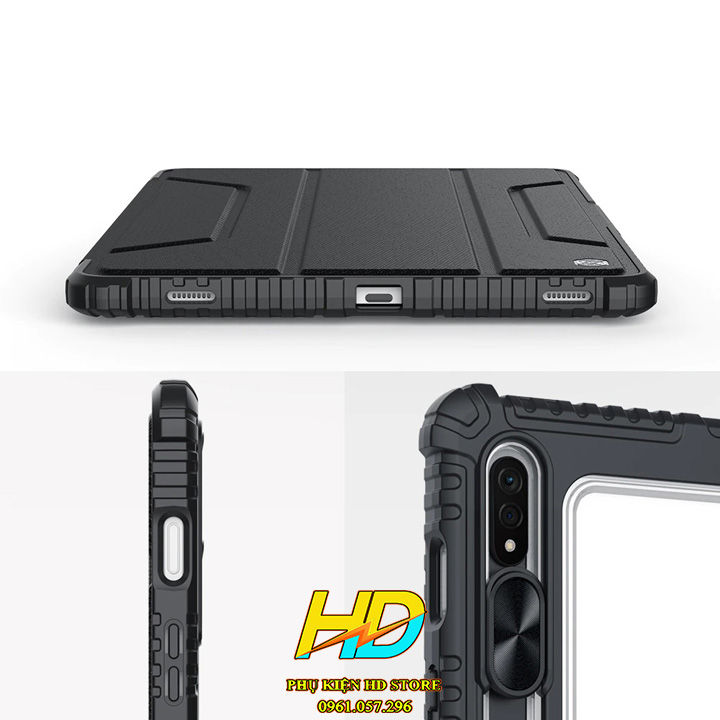 Bao Da Nillkin Bumper Dành Cho SamSung Galaxy Tab S8 Chống Sốc Siêu Bền, Có Ngăn Đựng Bút, Có Nắp Trượt Bảo Vệ Camera - Hàng Chính Hãng
