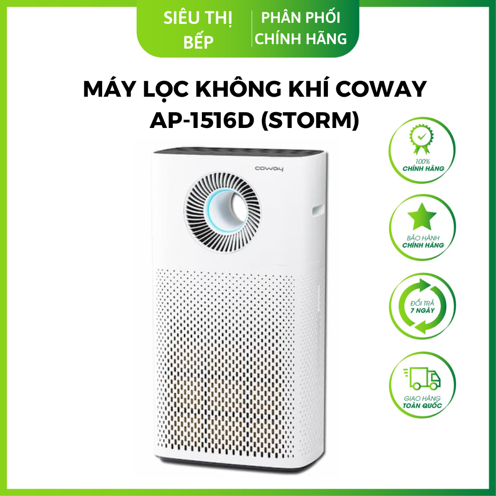 Máy lọc không khí thông minh Coway AP-1516D - Diện tích phòng sử dụng 50 m2 - Hàng chính hãng