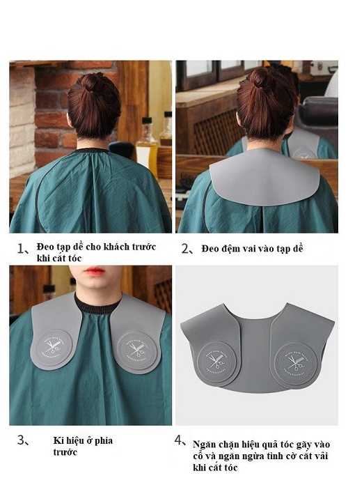 Áo choàng, tấm bạt nhuộm tóc chất liệu cao su chuyên dùng cho salon