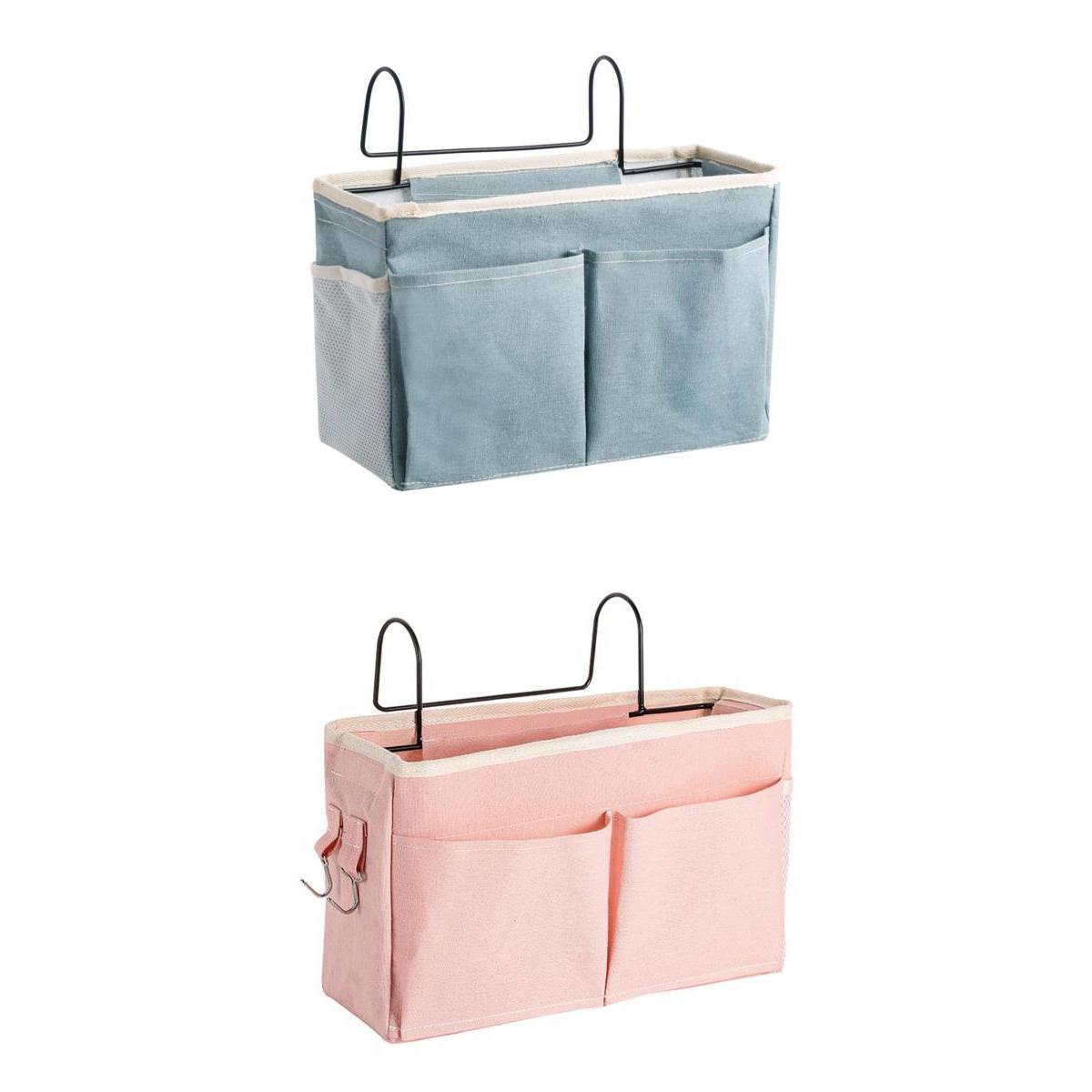 2x Bedside Caddy Cabinet Storage Organizers for Bedroom