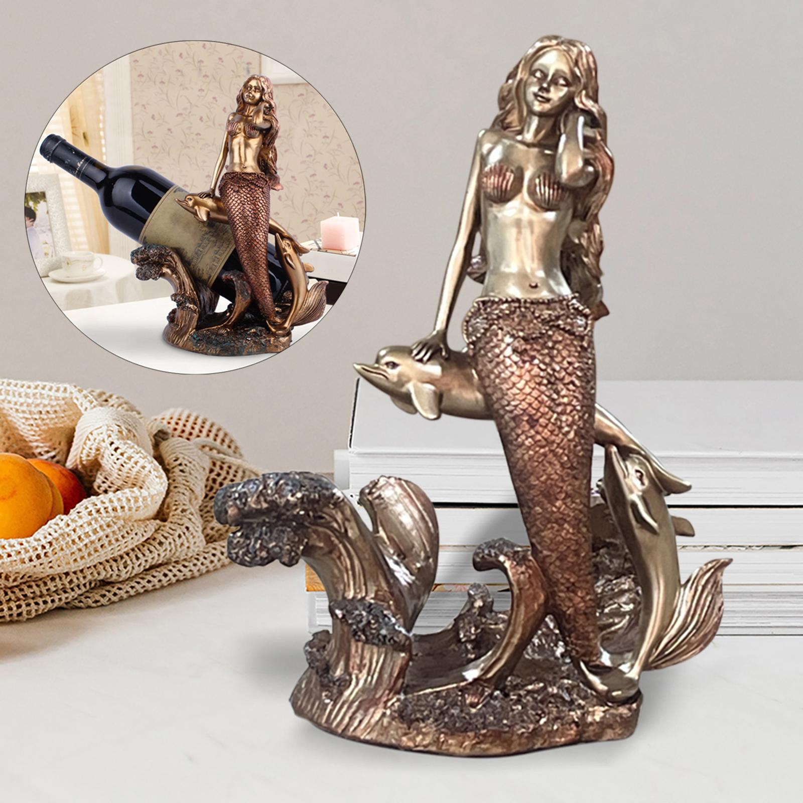 Wine Bottle Holder Stand Decorative Wine Rack & Sculpture for Wine Cabinet